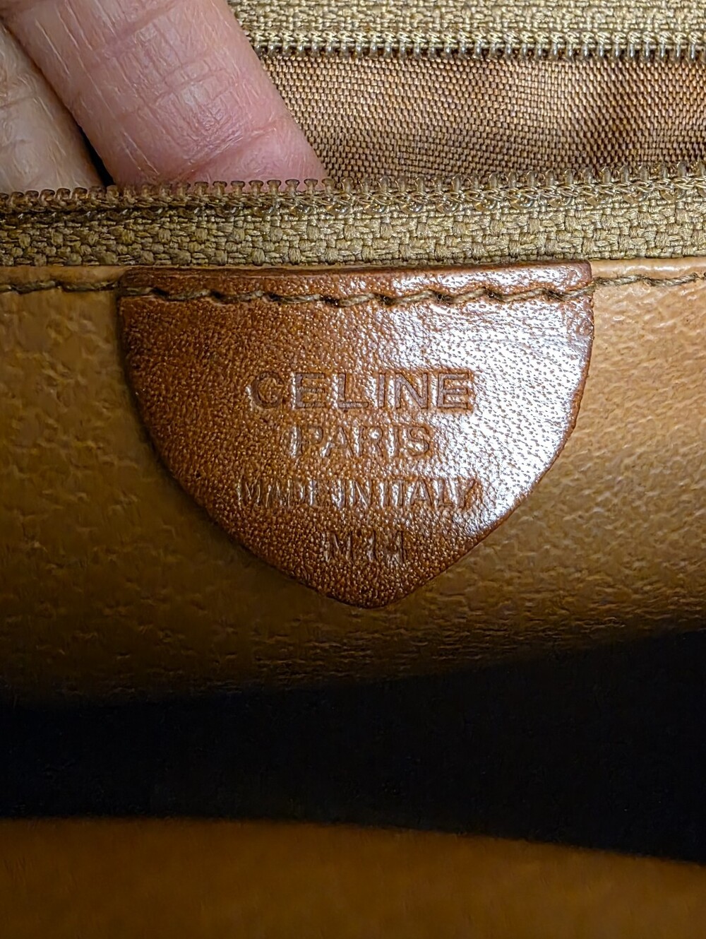Celine | Brown Macadam Top Handle Handbag - Picture 13 of 14